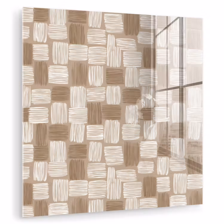 Blok - Patroon - Bruin plexiglas 5mm klein 11 -zzzproduct_nieuw