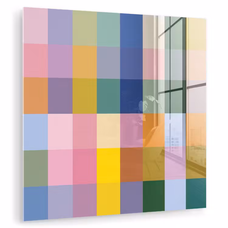 Blokken - Vierkant - Patroon - Gekleurd plexiglas 5mm klein -zzzproduct_nieuw