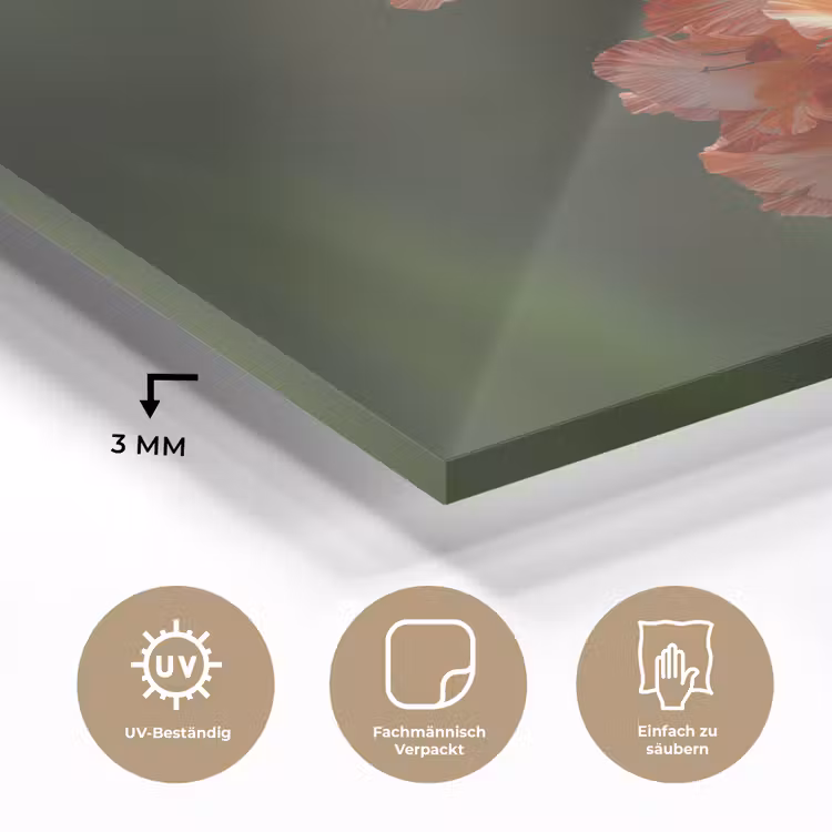Bloem - Gladiolen - Zalmroze plexiglas 5mm klein -wsfeer2_DE