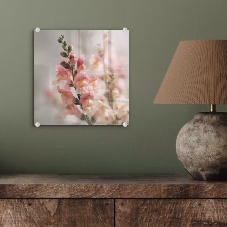 Bloem - Leeuwenbek - Roze - Stengel plexiglas 5mm klein -sfeer3