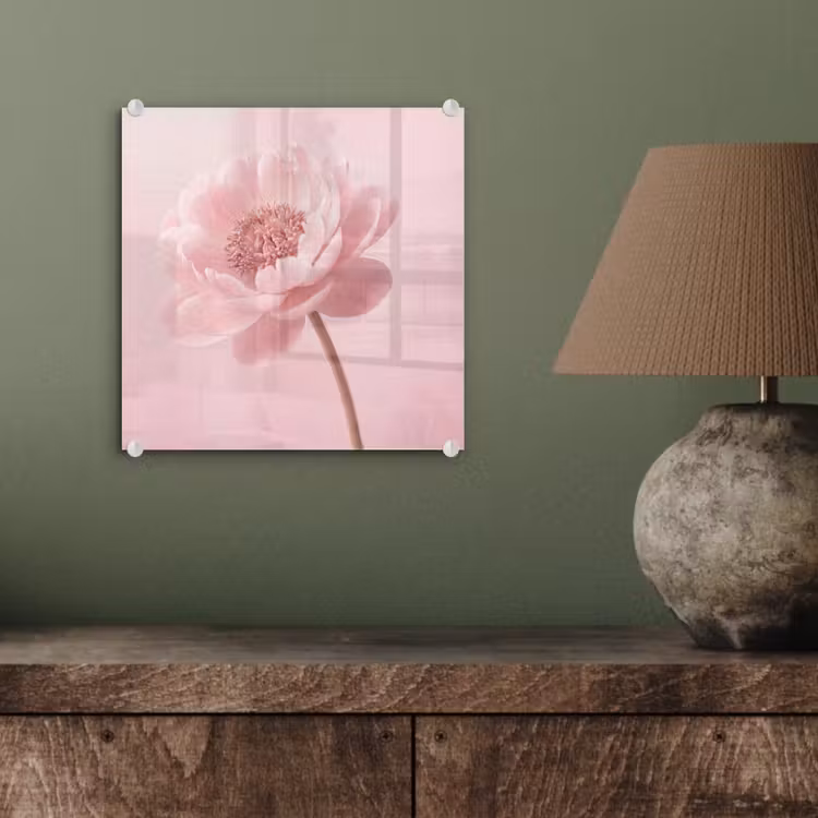 Bloem - Pioenroos - Roze plexiglas 5mm klein -sfeer3