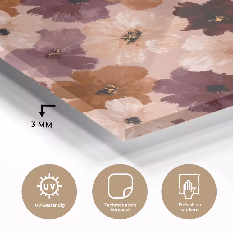 Bloemen - Abstract - Aardetinten plexiglas 5mm klein 11 -wsfeer2_DE