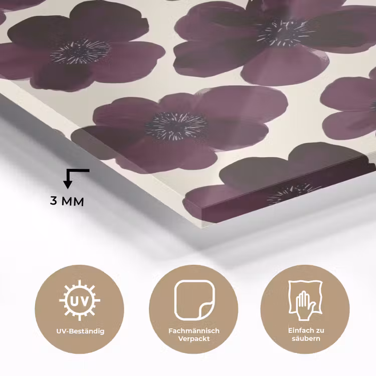 Bloemen - Aquarel - Paars plexiglas 5mm klein 11 -wsfeer2_DE