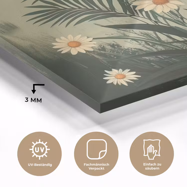 Bloemen - Bladeren - Zon - Groen plexiglas 5mm klein -wsfeer2_DE