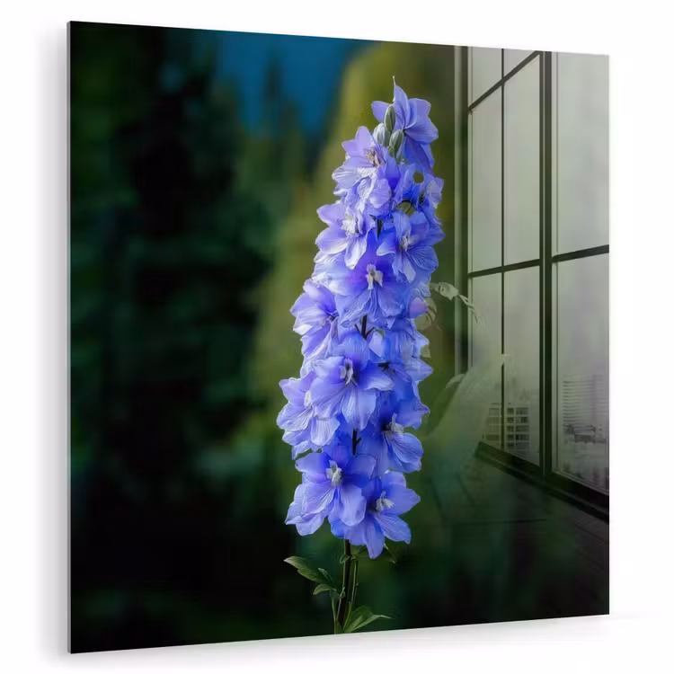 Bloemen - Blauw - Dennenboom plexiglas 5mm klein -zzzproduct_nieuw