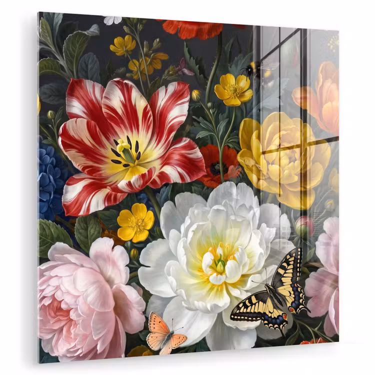 Bloemen - Boeket - Klassiek - Kleurrijk - Natuur plexiglas 5mm klein -zzzproduct_nieuw