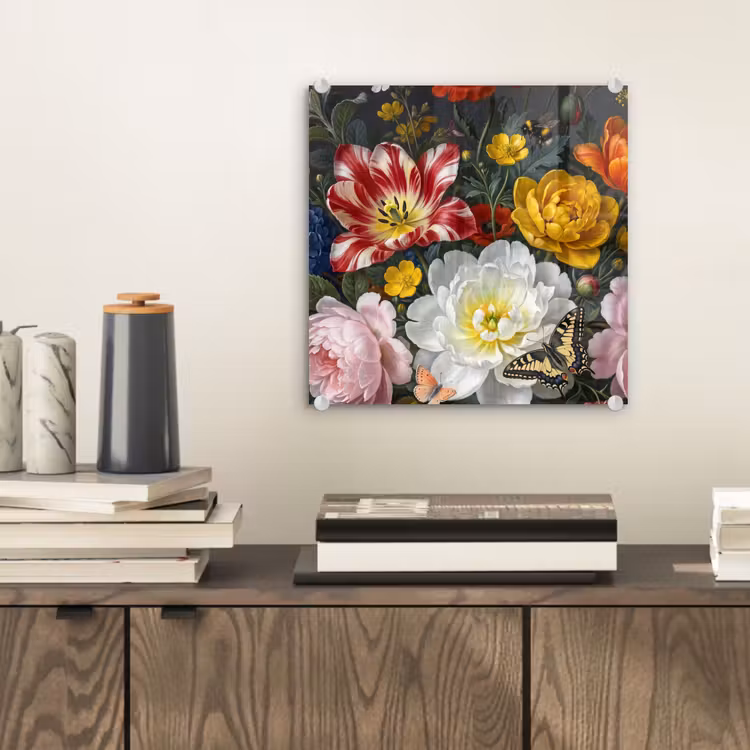 Bloemen - Boeket - Klassiek - Kleurrijk - Natuur plexiglas 5mm klein -sfeer1