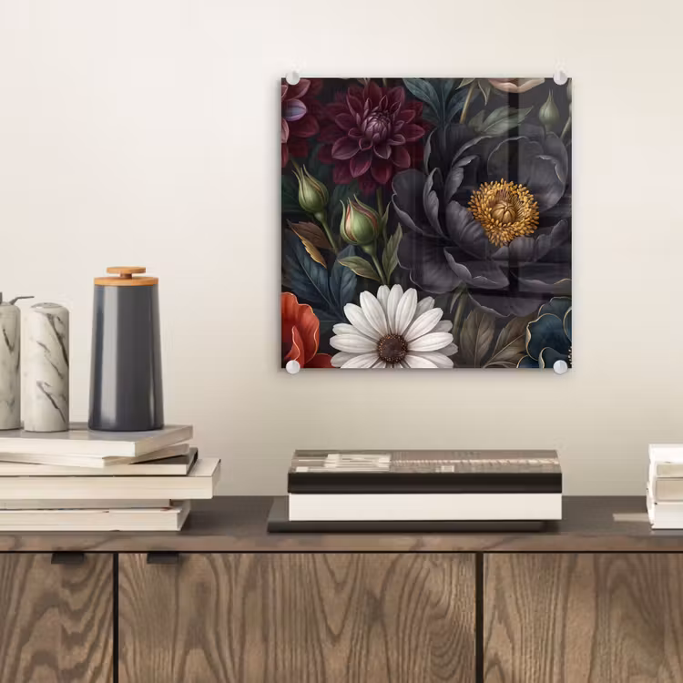 Bloemen - Boeket - Natuur - Klassiek - Weelderig plexiglas 5mm klein -sfeer1