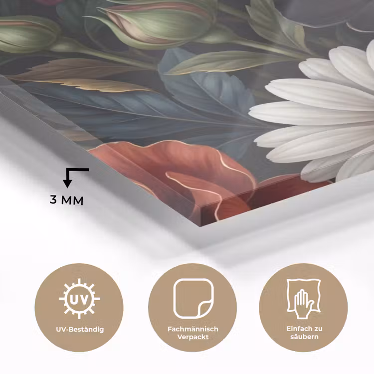 Bloemen - Boeket - Natuur - Klassiek - Weelderig plexiglas 5mm klein -wsfeer2_DE