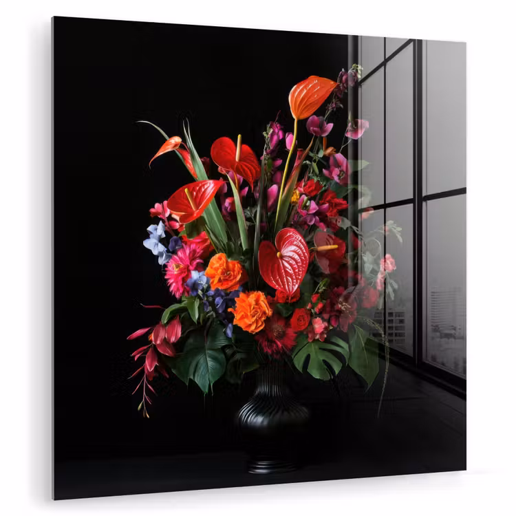 Bloemen - Boeket - Sierlijk plexiglas 5mm klein -zzzproduct_nieuw