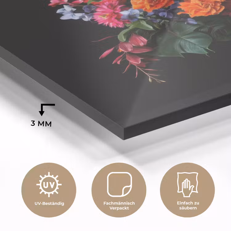 Bloemen - Boeket - Sierlijk plexiglas 5mm klein -wsfeer2_DE