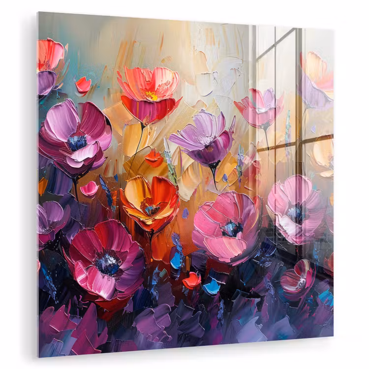 Bloemen - Botanisch - Kunst - Roze - Natuur plexiglas 5mm klein -zzzproduct_nieuw