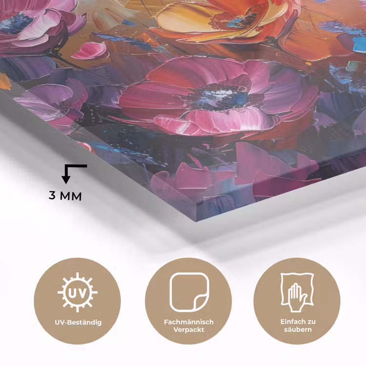 Bloemen - Botanisch - Kunst - Roze - Natuur plexiglas 5mm klein -wsfeer2_DE