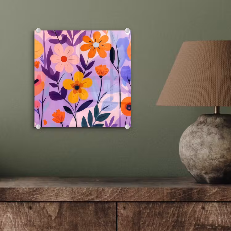 Bloemen - Kleurrijk - Bladeren plexiglas 5mm klein -sfeer3