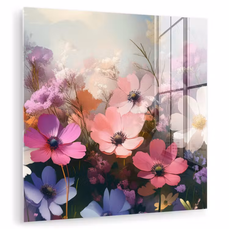 Bloemen - Kleurrijk - Bloei plexiglas 5mm klein -zzzproduct_nieuw