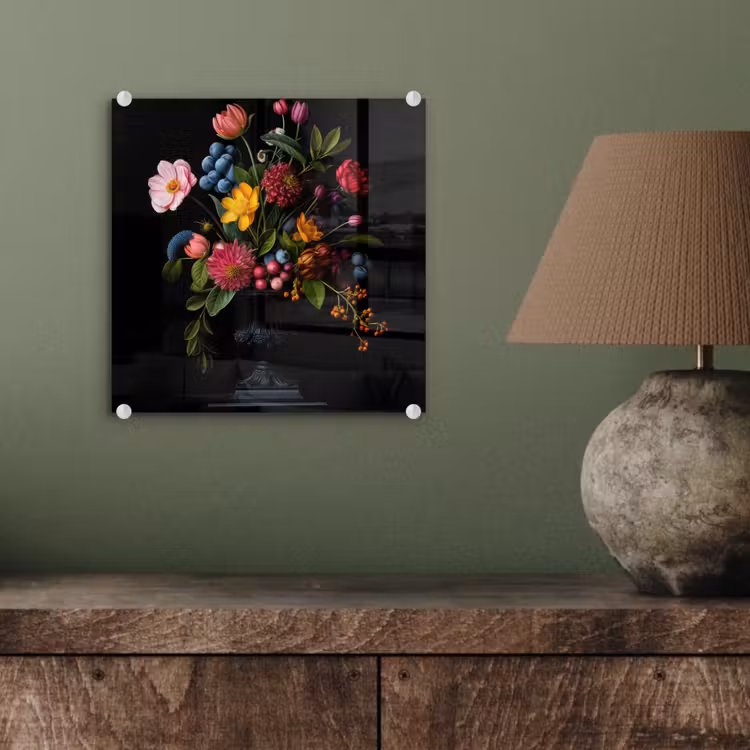 Bloemen - Vrolijk - Vaas plexiglas 5mm klein -sfeer3