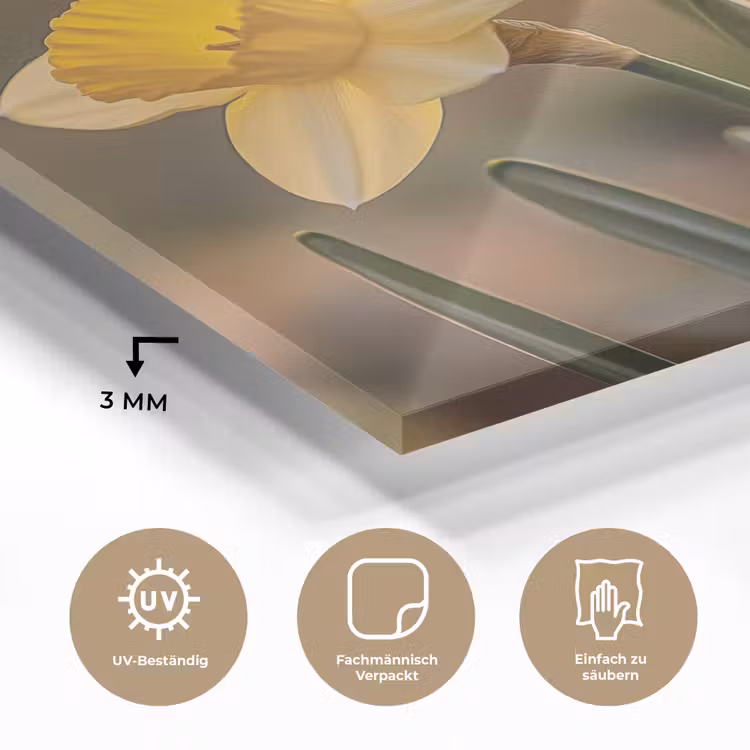 Bloemen - Geel - Wazig plexiglas 5mm klein -wsfeer2_DE