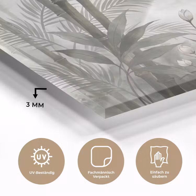 Bloemen - Knop - Tuin - Illustratie - Wit plexiglas 5mm klein -wsfeer2_DE