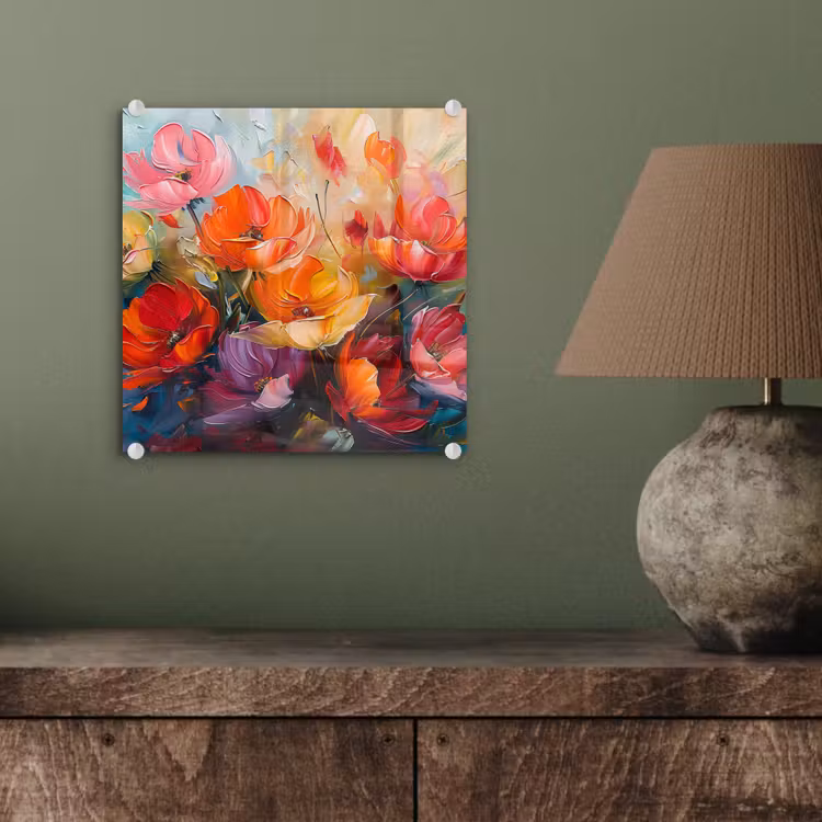 Bloemen - Kunst - Watercolor - Botanisch plexiglas 5mm klein -sfeer3