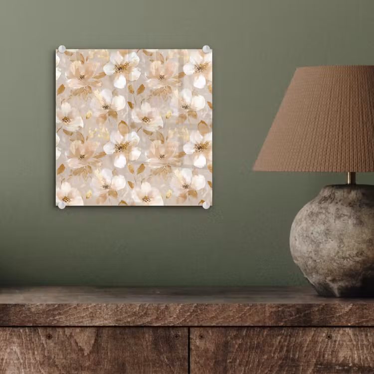 Bloemen - artistiek - Goud plexiglas 5mm klein 11 -sfeer3