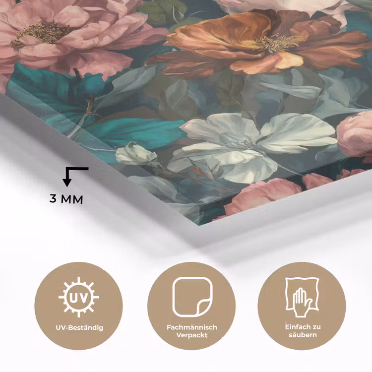 Bloemen - Schilderachtig - Patroon - Roze plexiglas 5mm klein 11 -wsfeer2_DE