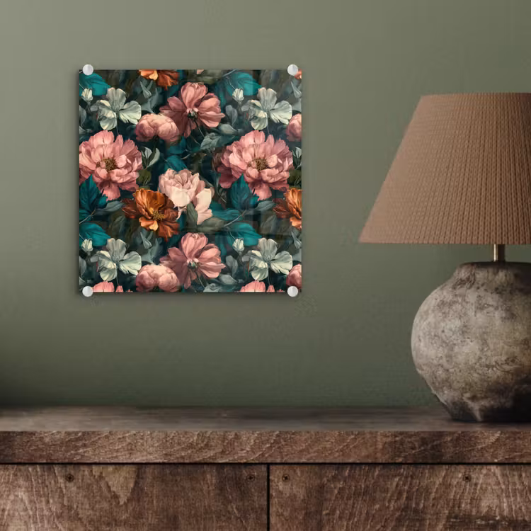 Bloemen - Schilderachtig - Patroon - Roze plexiglas 5mm klein 11 -sfeer3