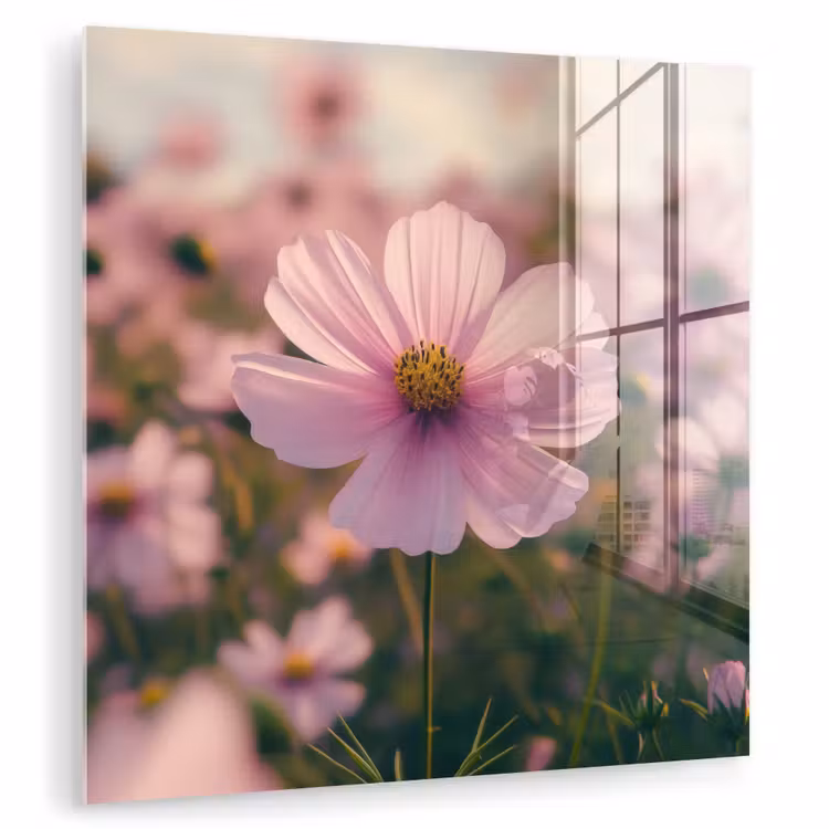 Bloemen - Paars - Wazig plexiglas 5mm klein -zzzproduct_nieuw