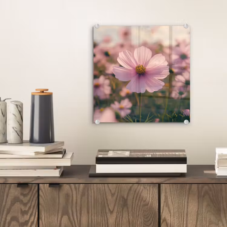Bloemen - Paars - Wazig plexiglas 5mm klein -sfeer1