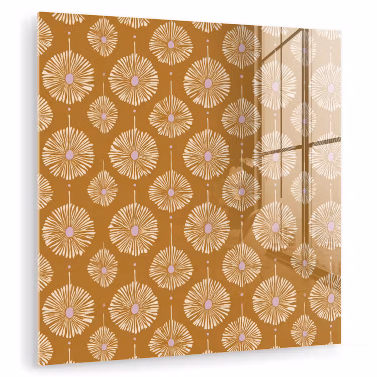 Bloemen - Modern - Oker plexiglas 5mm klein 11 -zzzproduct_nieuw