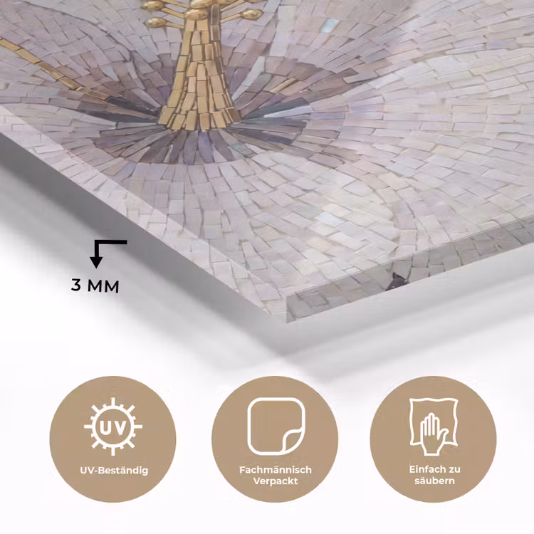 Bloemen - Mozaïek - Kunst - Modern - Goud plexiglas 5mm klein -wsfeer2_DE