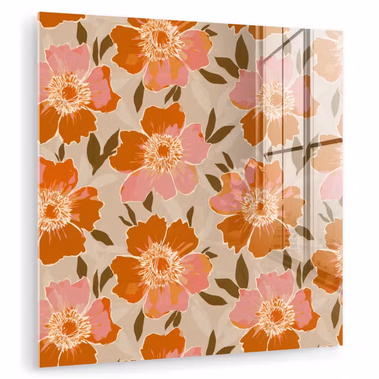 Bloemen - Motief - Retro plexiglas 5mm klein 11 -zzzproduct_nieuw