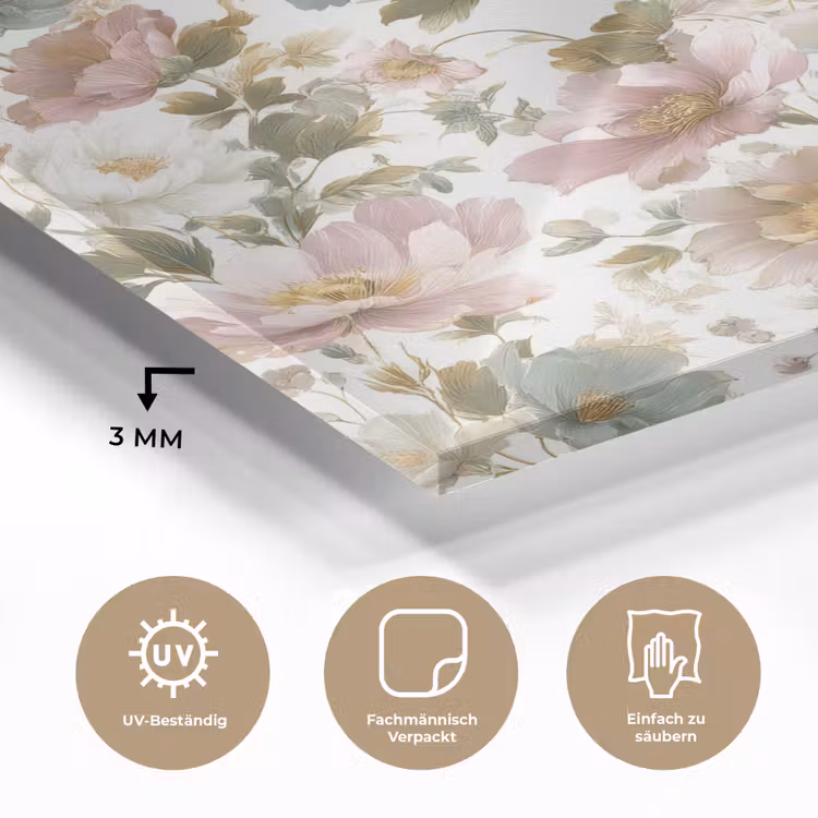 Bloemen - Patroon - Pastel plexiglas 5mm klein 11 -wsfeer2_DE