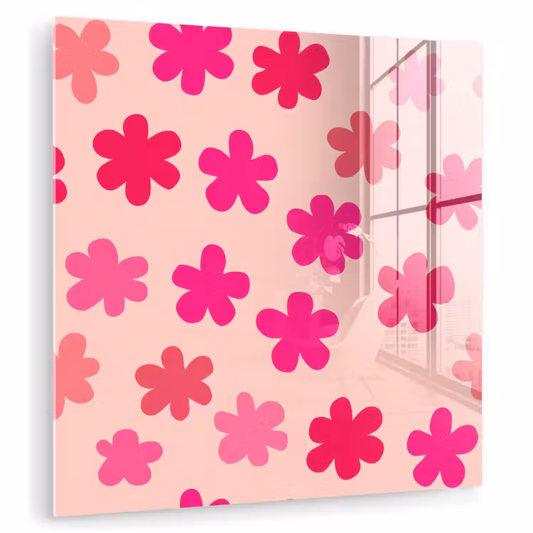 Bloemen - Patroon - Roze plexiglas 5mm klein -zzzproduct_nieuw