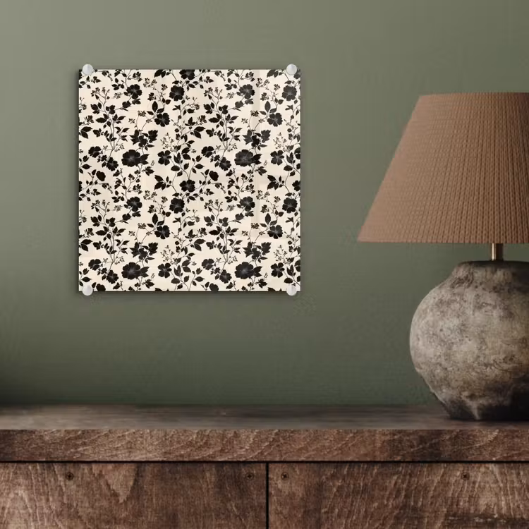 Bloemen - Dessin - Zwart plexiglas 5mm klein 11 -sfeer3