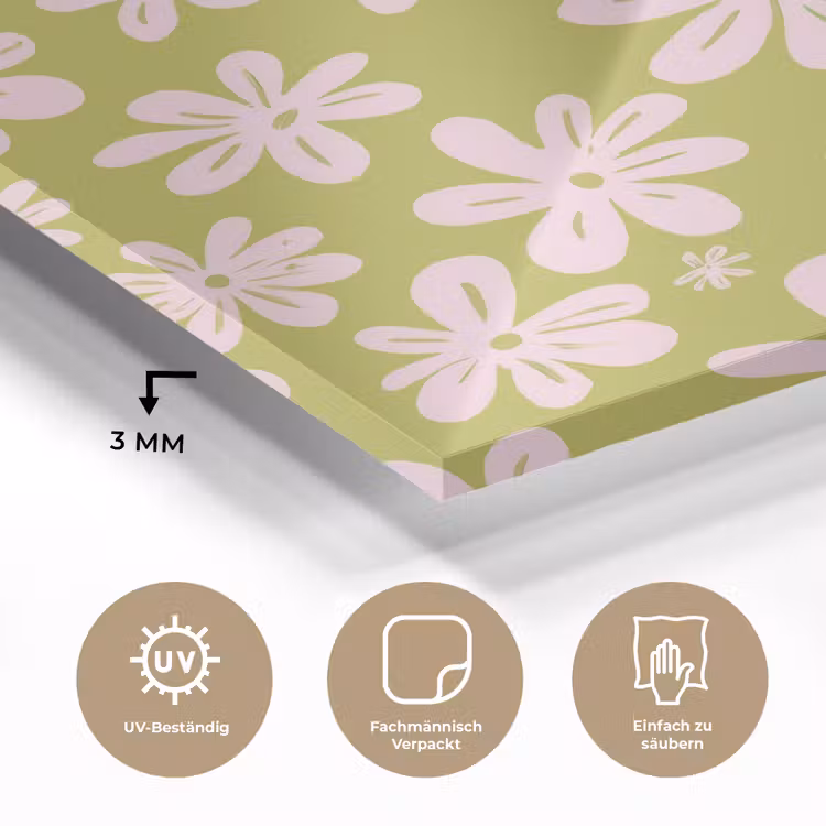Bloemen - Roze - Getekend - Patroon plexiglas 5mm klein -wsfeer2_DE