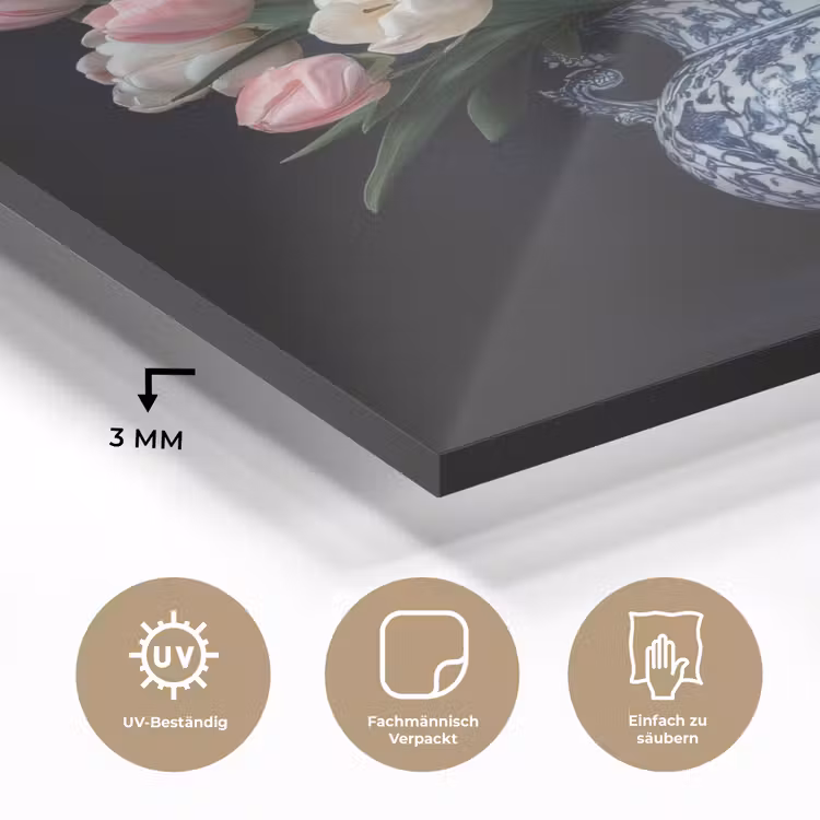 Bloemen - Roze - Tulpen - Vaas plexiglas 5mm klein -wsfeer2_DE