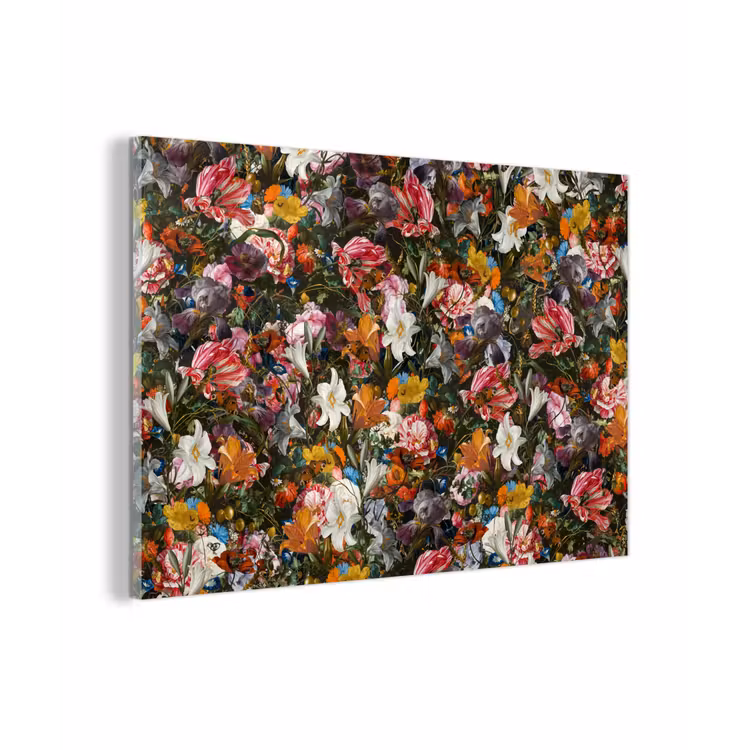 Bloemen - Vlinder - Design - Kunst - Abstract - Schilderij - Oude meesters plexiglas 5mm klein -sfeer1