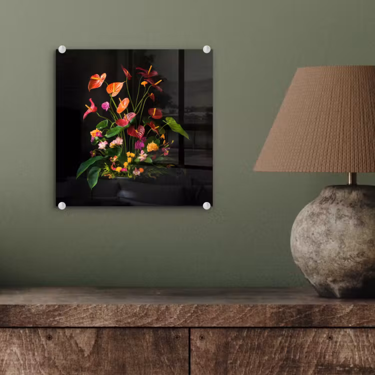Bloemen - Vaas - Kleurrijk plexiglas 5mm klein -sfeer3
