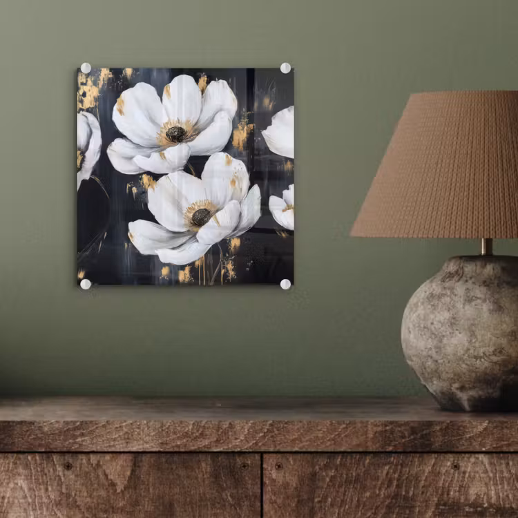 Bloemen - Wit - Abstract plexiglas 5mm klein -sfeer3
