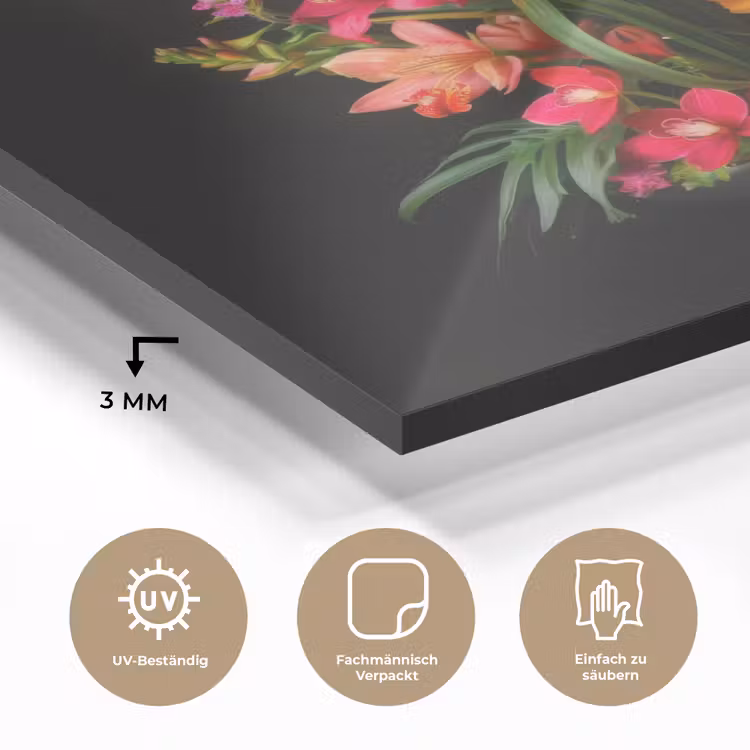 Boeket - Bloemen - Exotisch plexiglas 5mm klein -wsfeer2_DE