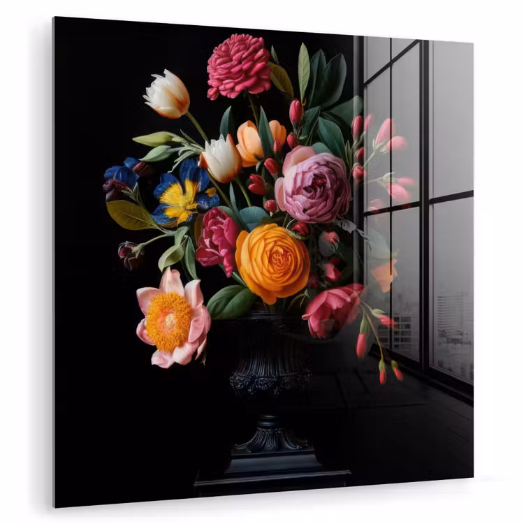 Boeket - Romantisch - Kleurrijk plexiglas 5mm klein -zzzproduct_nieuw
