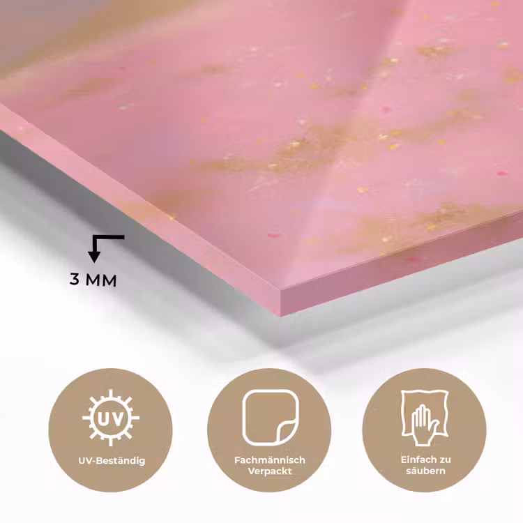 Bloemenweide - Heuvels - Silhouet - Roze plexiglas 5mm klein -wsfeer2_DE