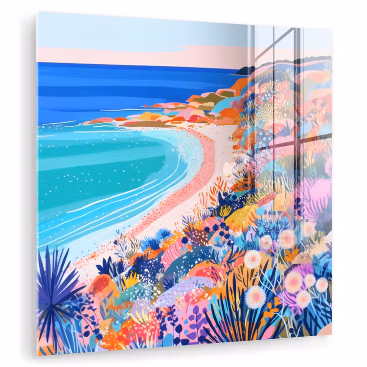 Bloemenweide - Zee - Zomers plexiglas 5mm klein -zzzproduct_nieuw