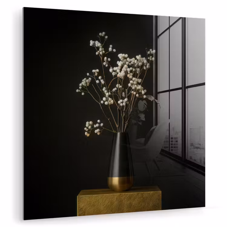 Bloembollen - Wit - Vaas - Minimalistisch plexiglas 5mm klein -zzzproduct_nieuw