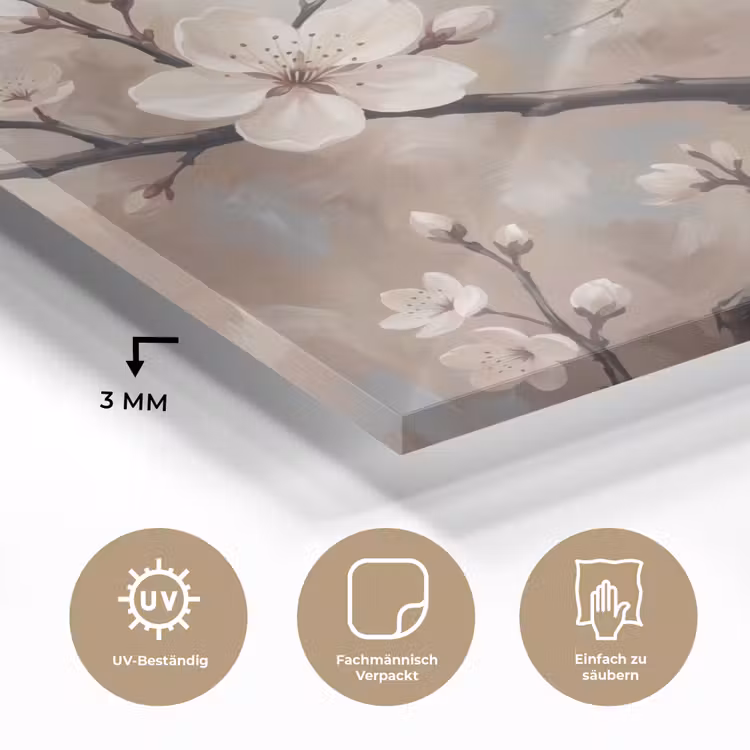 Bloesem - Takken - Schilderij - Beige - Serene plexiglas 5mm klein -wsfeer2_DE