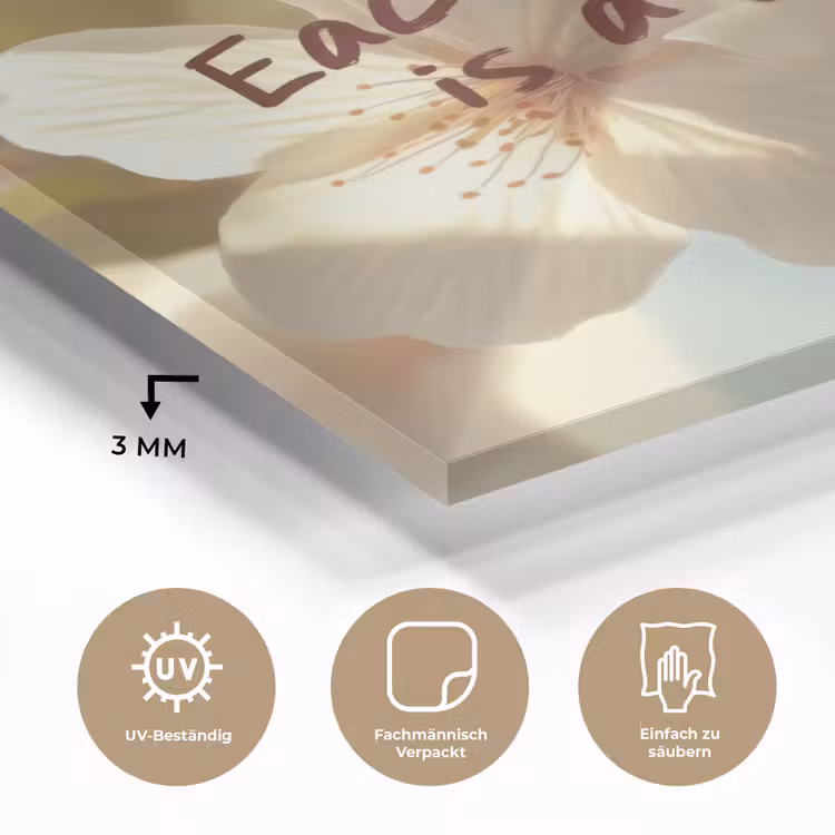 Bloesems - Zonlicht - Quote - Wit plexiglas 5mm klein -wsfeer2_DE