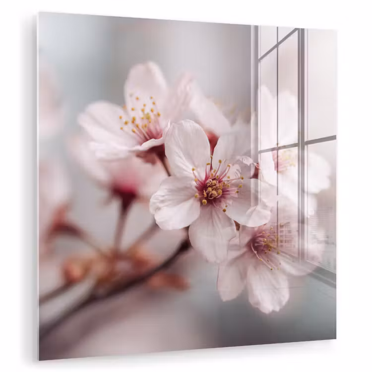 Bloesems - Meeldraden - Geel - Wazig plexiglas 5mm klein -zzzproduct_nieuw