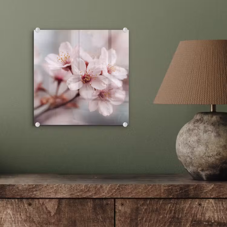 Bloesems - Meeldraden - Geel - Wazig plexiglas 5mm klein -sfeer3