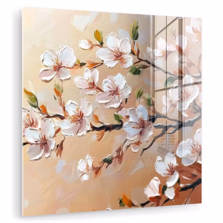 Bloesemtakken - Schilderachtig - Roze plexiglas 5mm klein -zzzproduct_nieuw