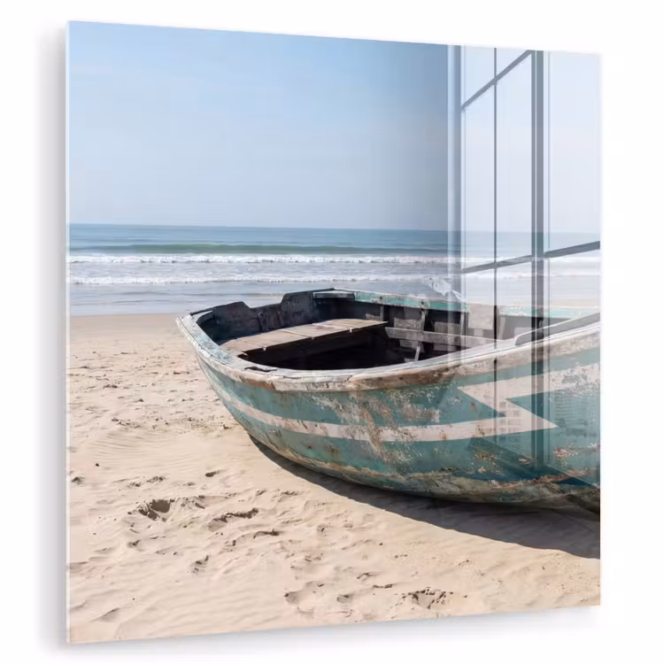 Boot - Zandstrand - Zee plexiglas 5mm klein -zzzproduct_nieuw